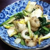 チクワと小松菜と白菜の焼肉のタレ炒め